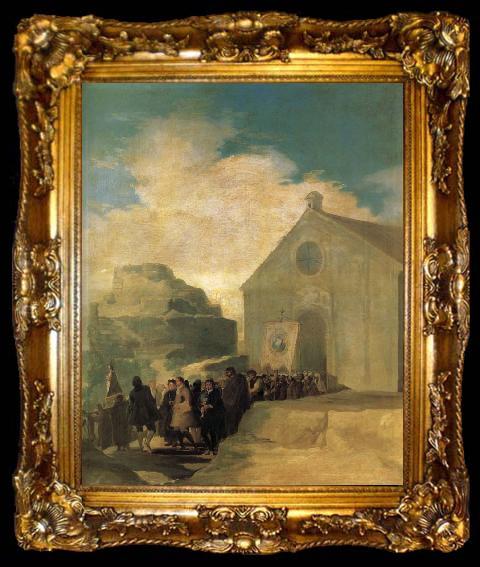 framed  Francisco Goya Village Procession, ta009-2